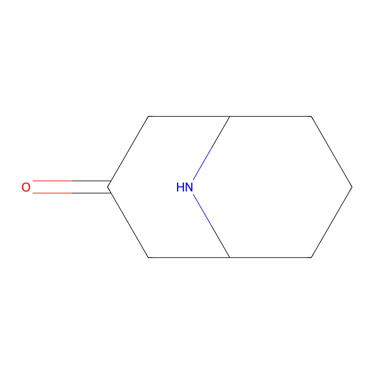 9-Azabicyclo[3.3.1]nonan-3-one molecular structure, CAS 4390-39-0