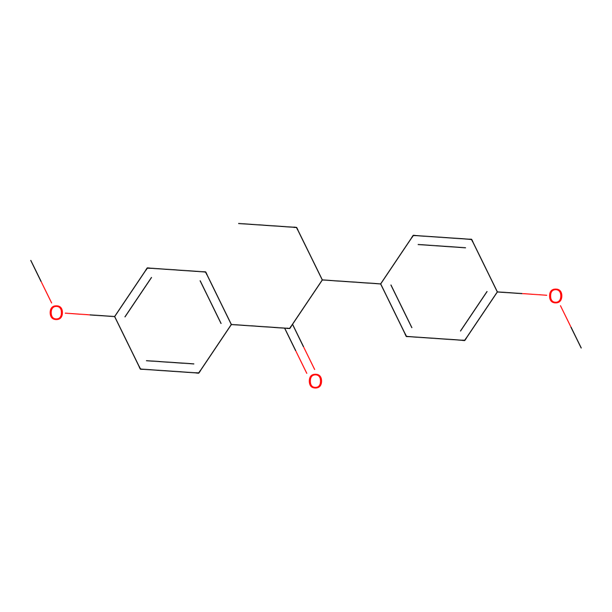 1,2-Bis(4-methoxyphenyl)butan-1-one molecular structure, CAS 4390-94-7