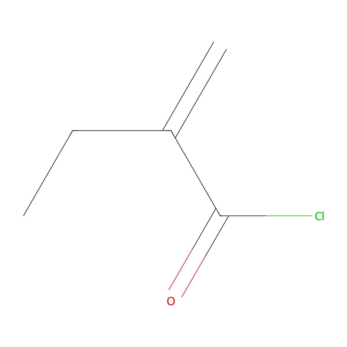 2-Ethylacryloyl chloride molecular structure, CAS 4390-96-9