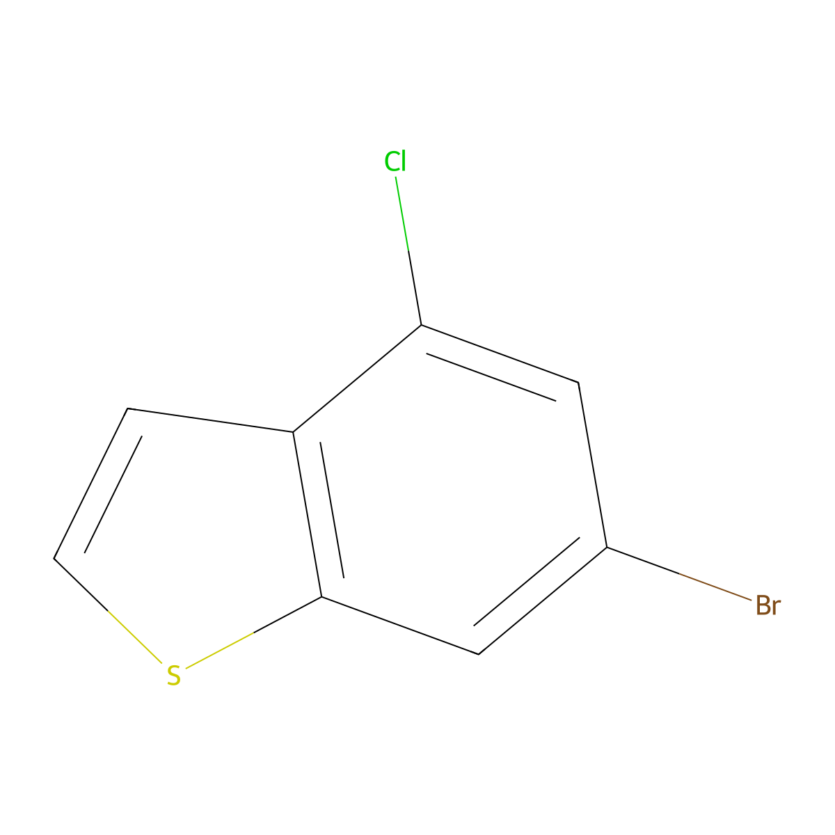 6-Bromo-4-chlorobenzo[b]thiophene molecular structure, CAS 439083-19-9