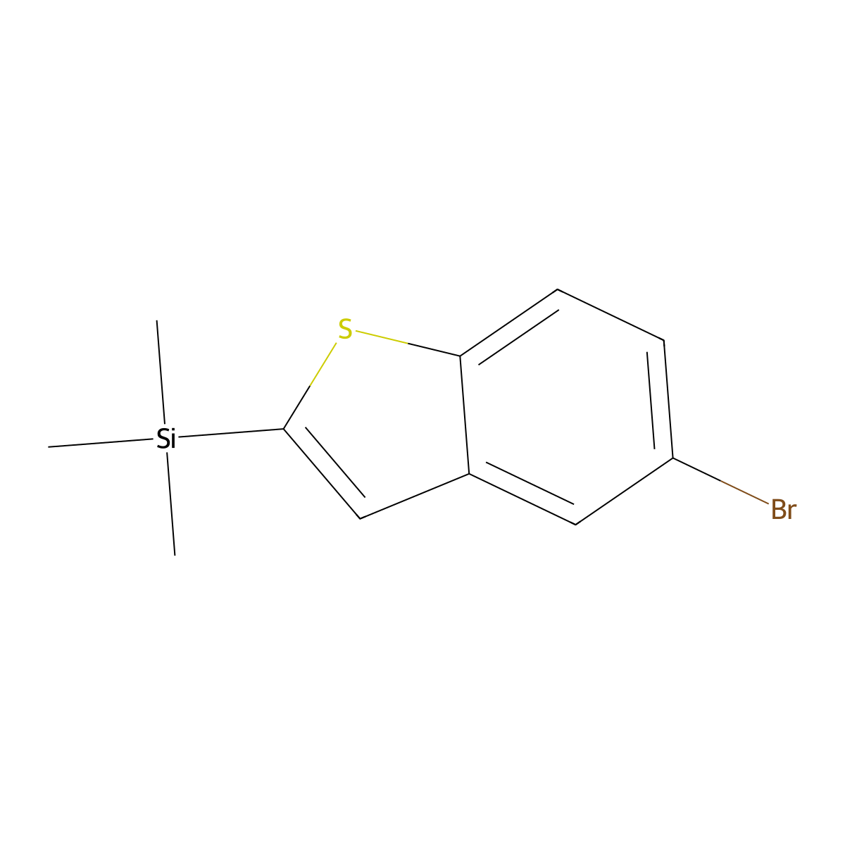 5-Bromo-2-(trimethylsilyl)benzo[b]thiophene molecular structure, CAS 439083-33-7