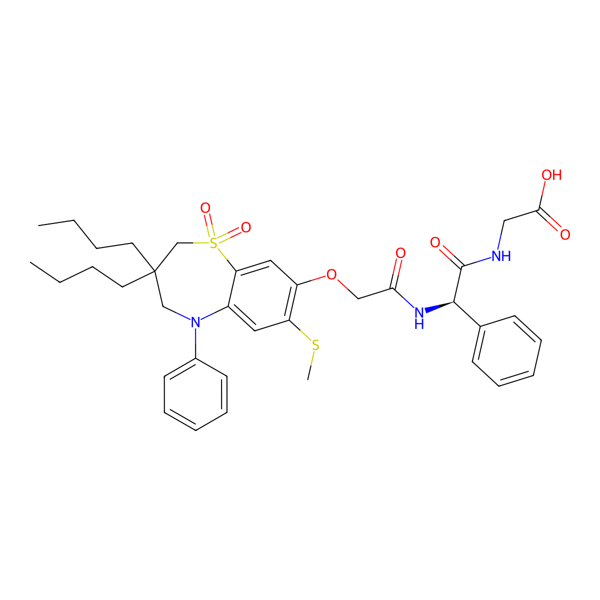 Elobixibat molecular structure, CAS 439087-18-0