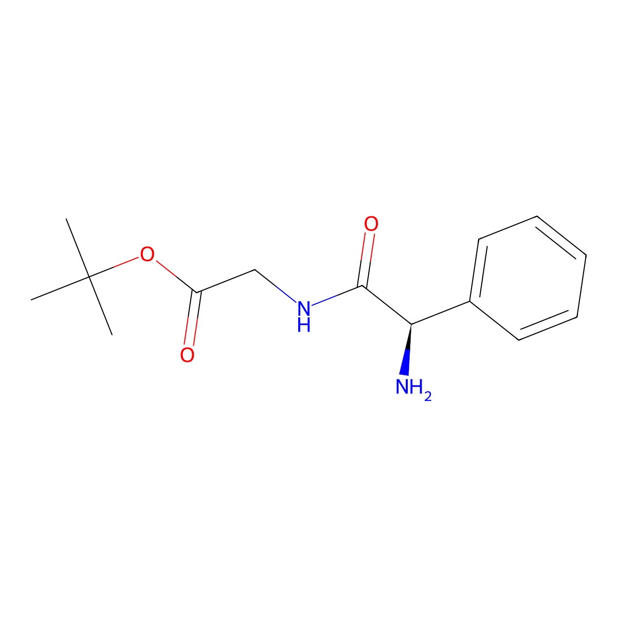 tert-Butyl (R)-(2-amino-2-phenylacetyl)glycinate molecular structure, CAS 439088-74-1