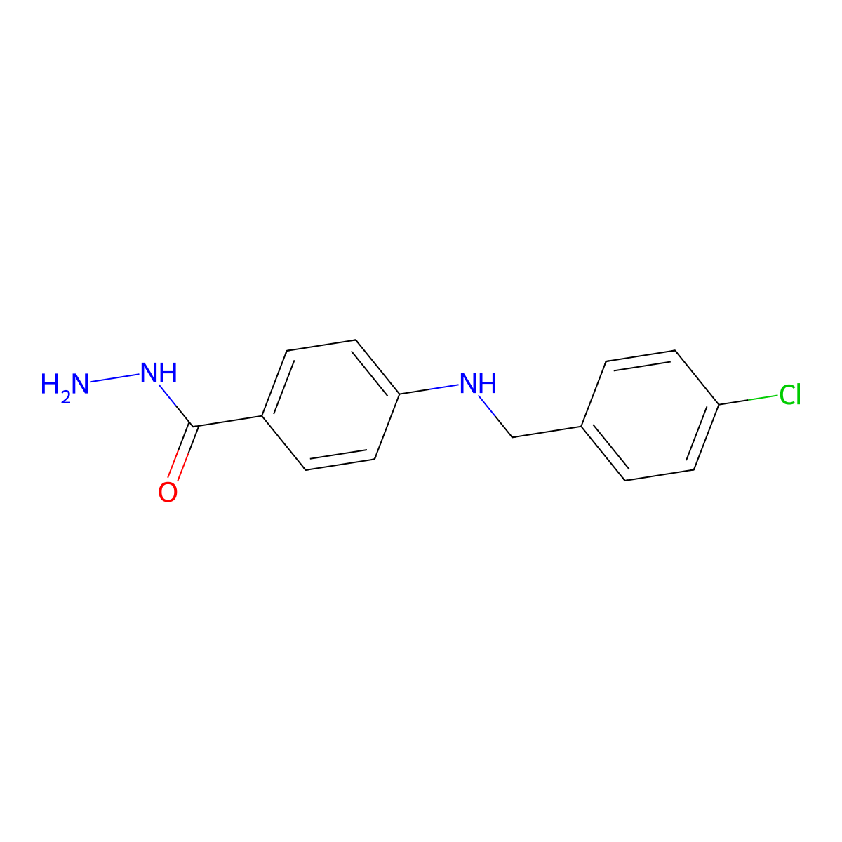 4-[(4-Chlorobenzyl)amino]benzohydrazide molecular structure, CAS 439093-68-2
