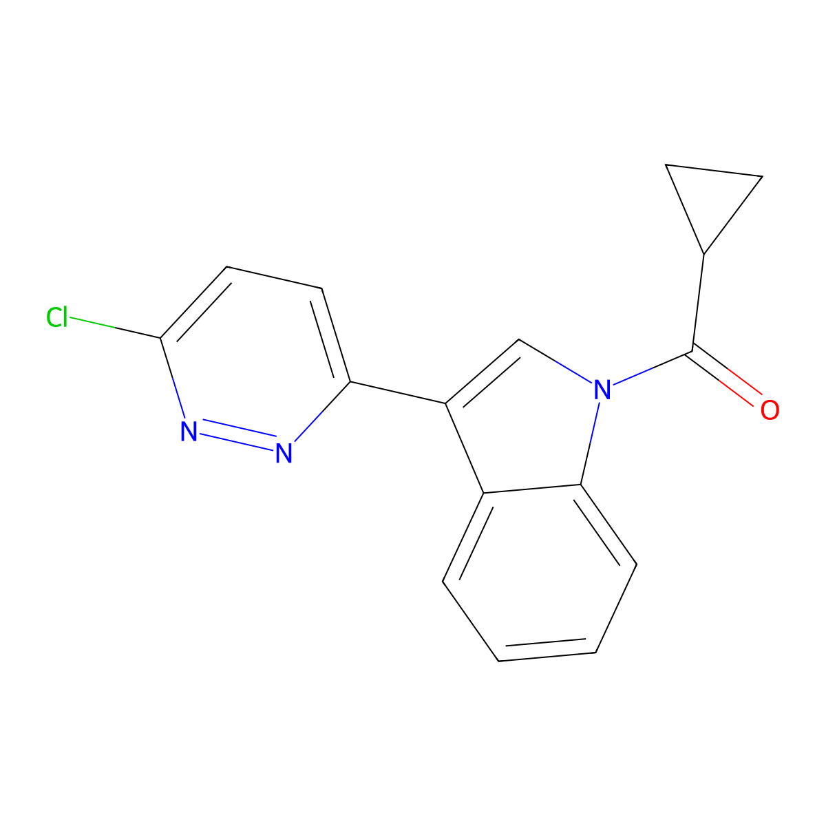 [3-(6-chloro-3-pyridazinyl)-1H-indol-1-yl](cyclopropyl)methanone molecular structure, CAS 439093-74-0