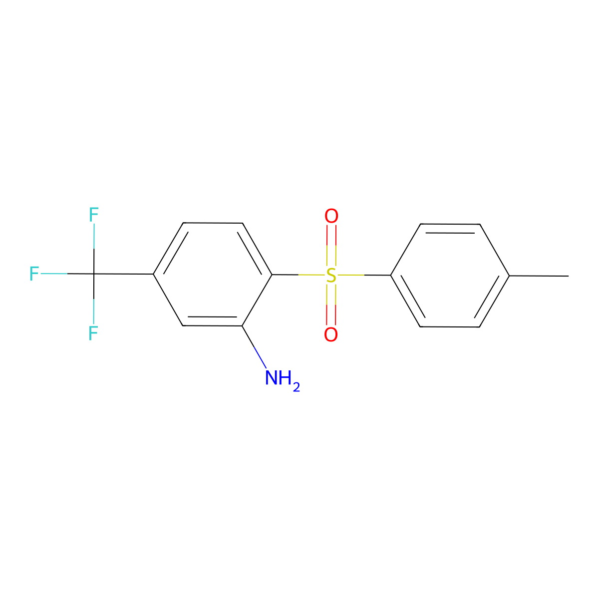 2-(4-Methylphenyl)sulfonyl-5-(trifluoromethyl)aniline molecular structure, CAS 439094-14-1