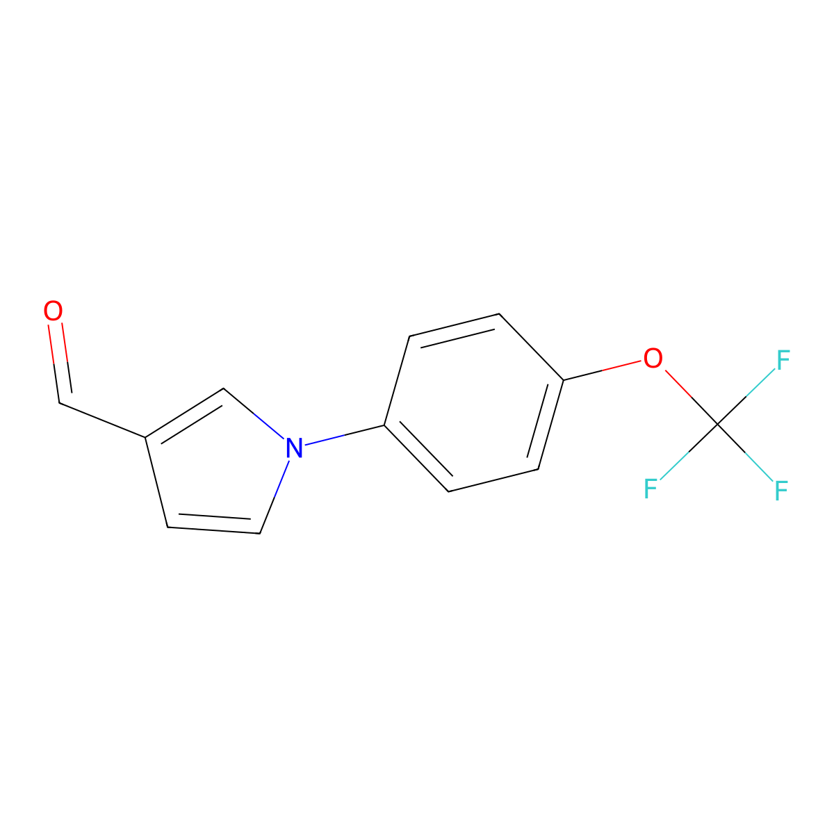 1-[4-(trifluoromethoxy)phenyl]-1H-pyrrole-3-carbaldehyde molecular structure, CAS 439094-17-4