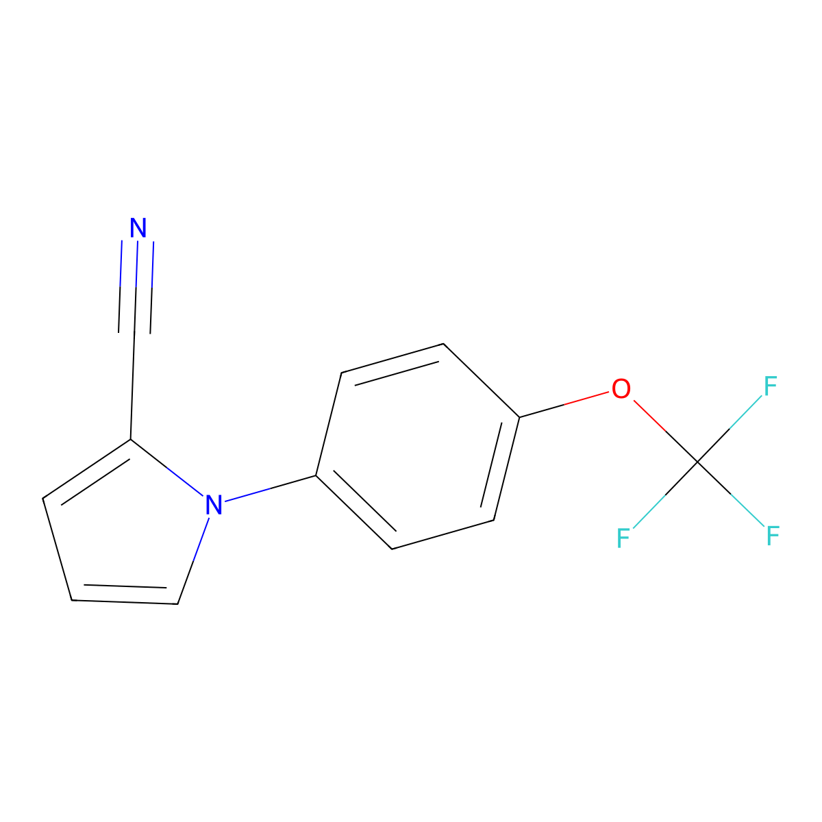 1-[4-(trifluoromethoxy)phenyl]-1H-pyrrole-2-carbonitrile molecular structure, CAS 439094-22-1