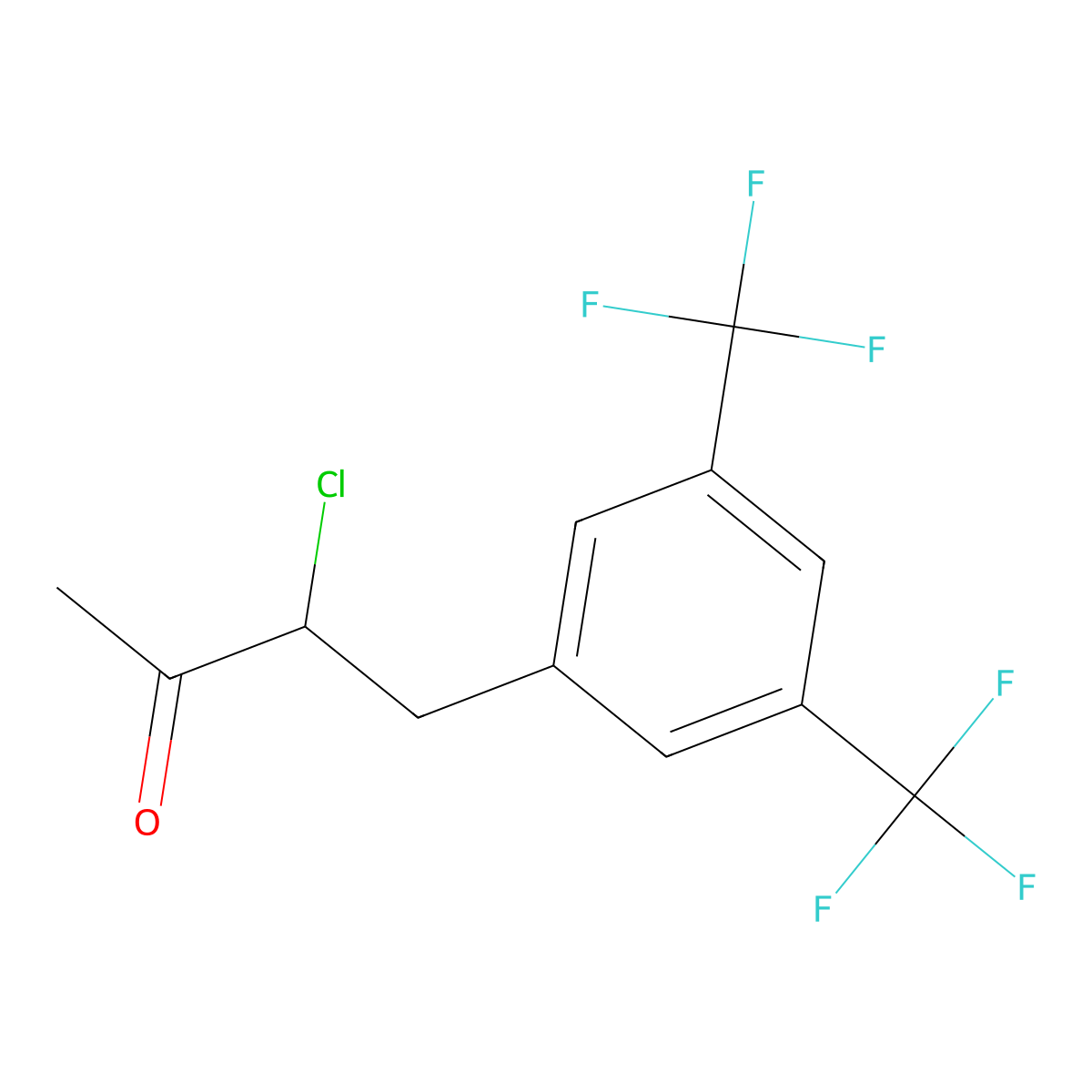 4-[3,5-Bis(trifluoromethyl)phenyl]-3-chloro-2-butanone molecular structure, CAS 439094-40-3