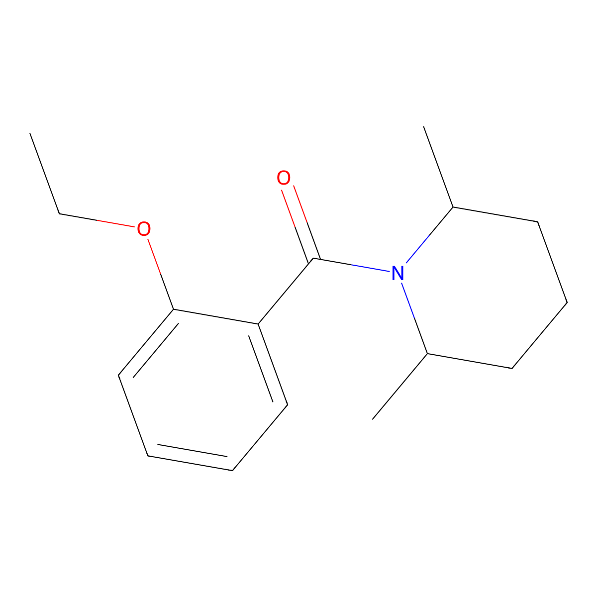 (2,6-Dimethylpiperidin-1-yl)(2-ethoxyphenyl)methanone molecular structure, CAS 439094-82-3