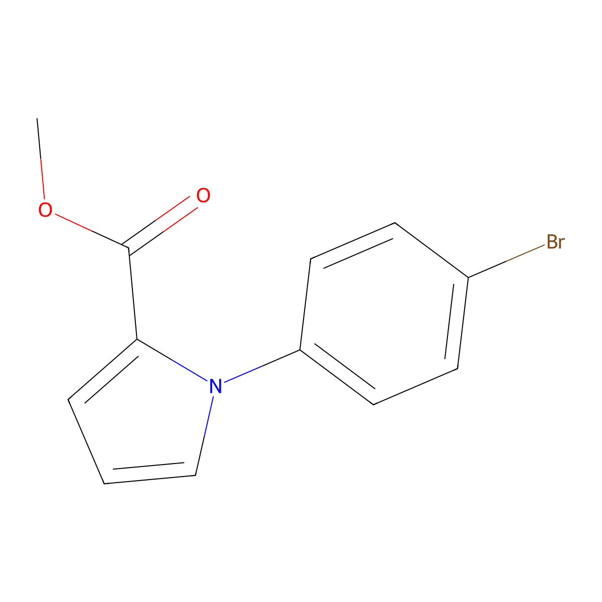 methyl 1-(4-bromophenyl)-1H-pyrrole-2-carboxylate molecular structure, CAS 439094-83-4
