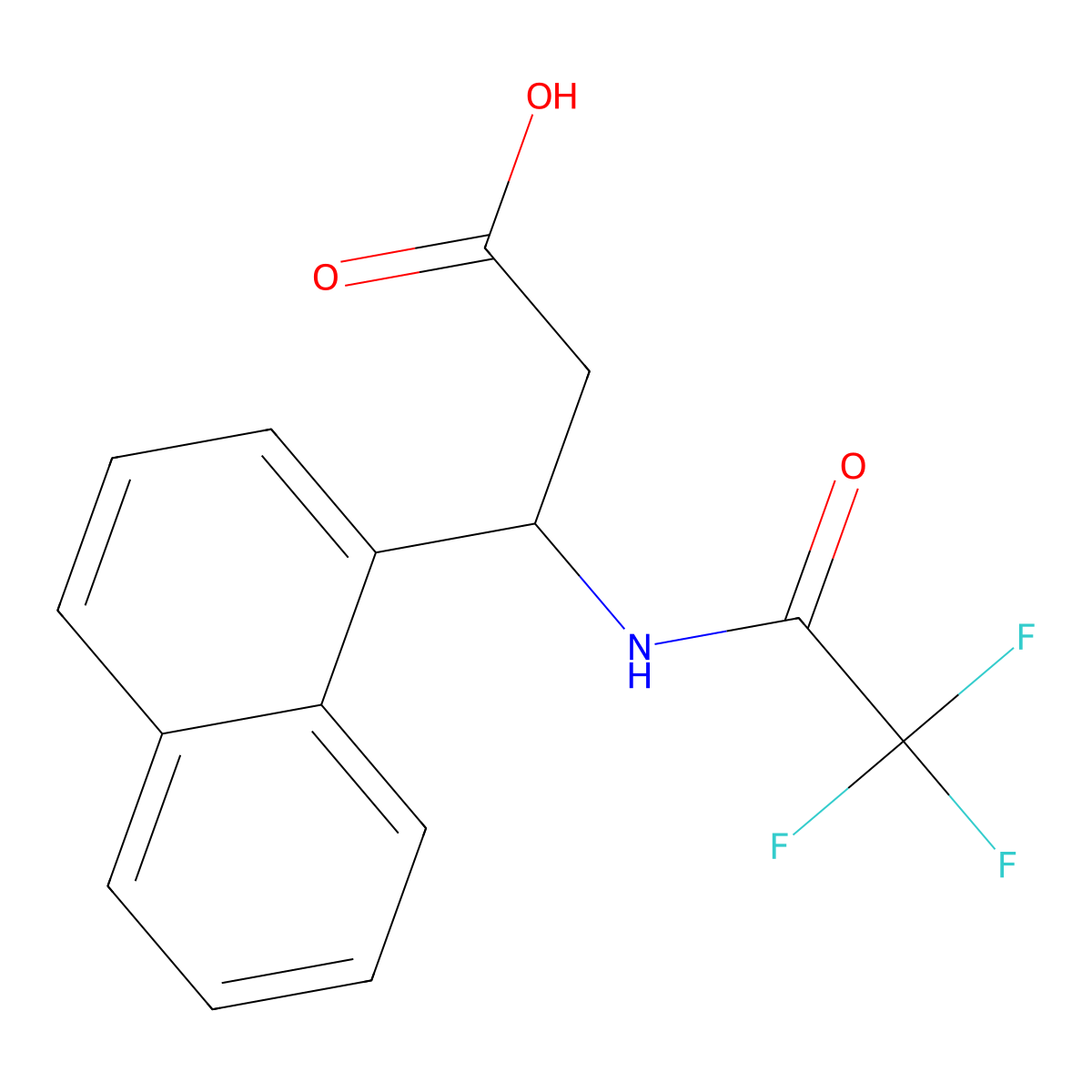 3-(1-Naphthyl)-3-[(2,2,2-trifluoroacetyl)amino]propanoic acid molecular structure, CAS 439094-84-5