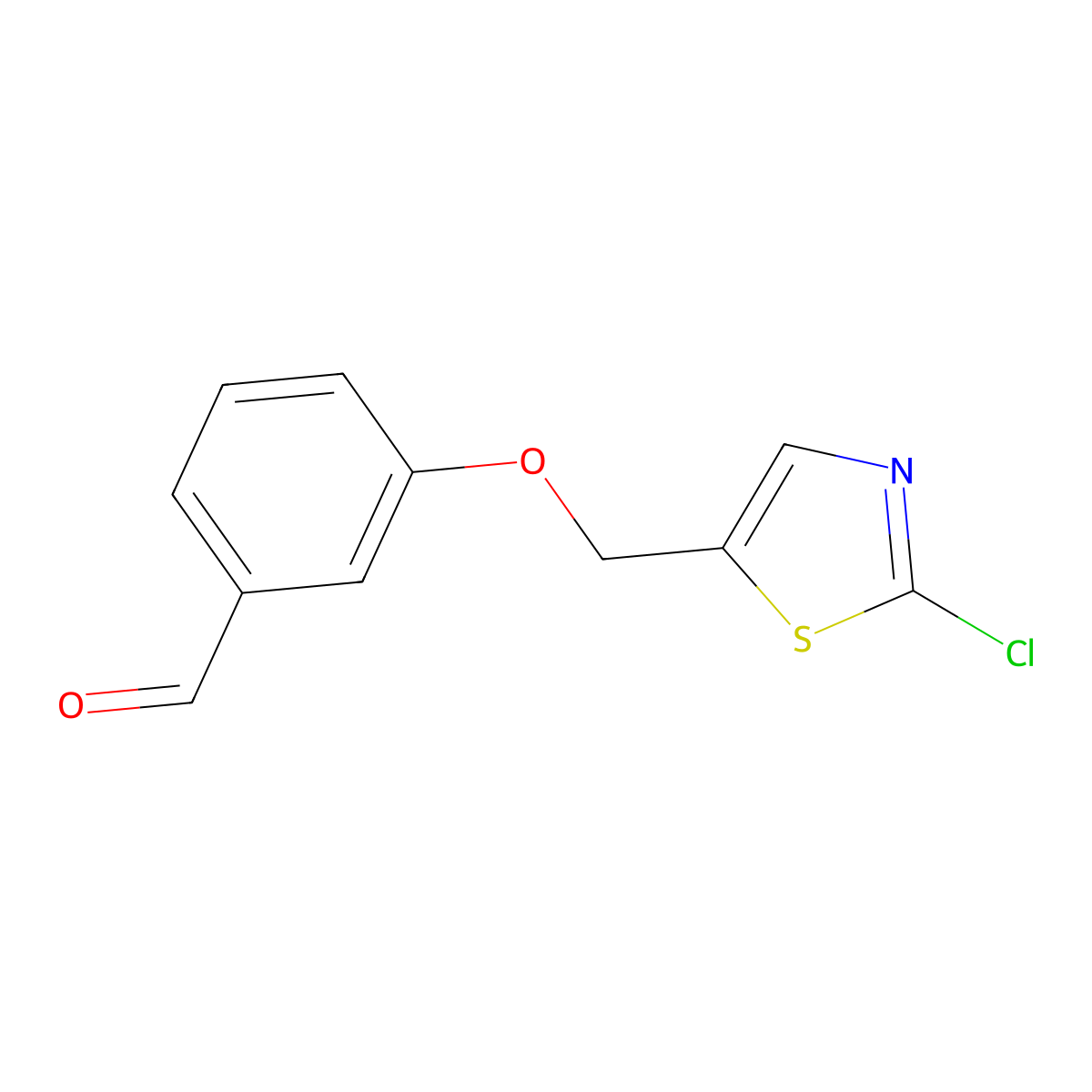 3-[(2-Chloro-1,3-thiazol-5-yl)methoxy]benzaldehyde molecular structure, CAS 439094-98-1