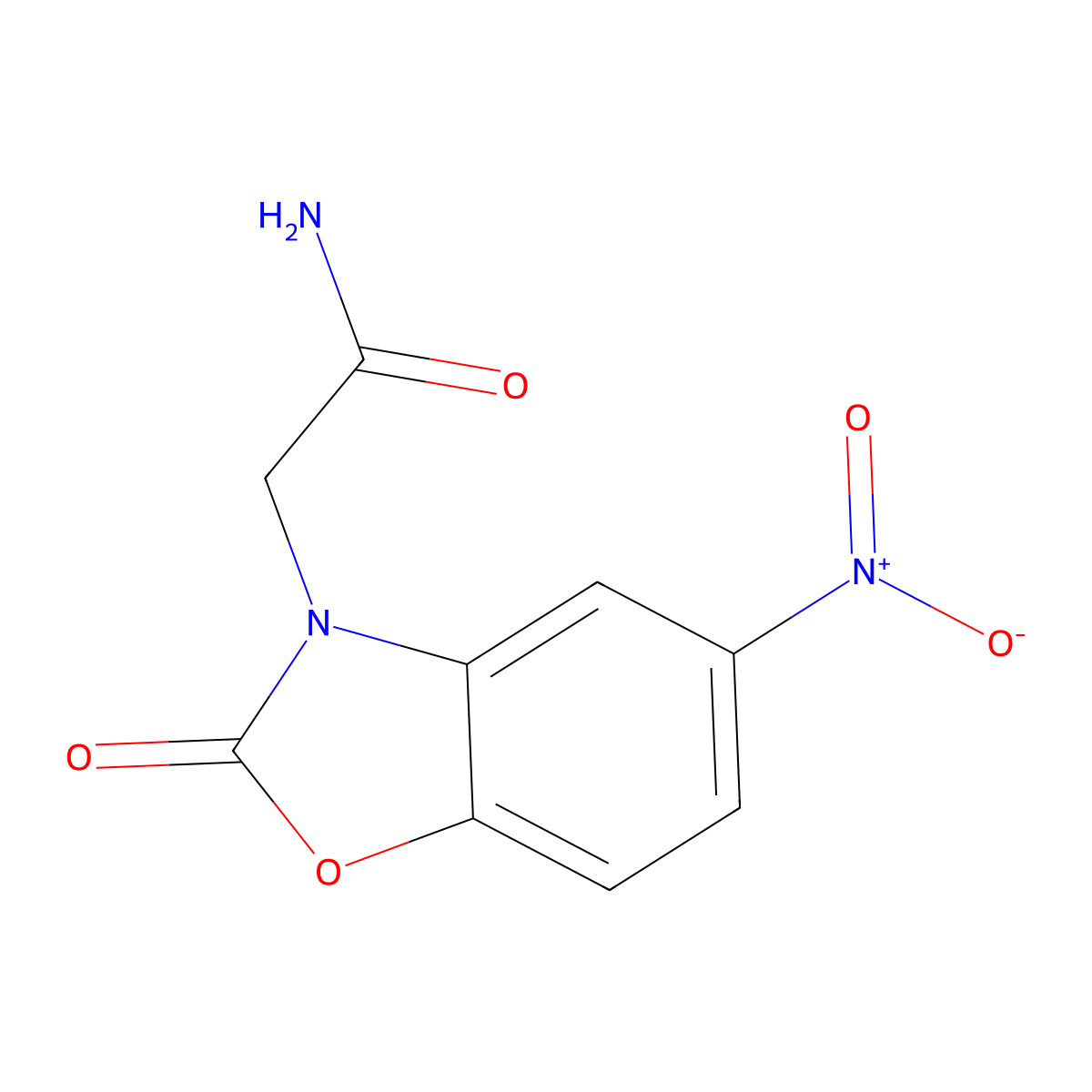 2-[5-nitro-2-oxo-1,3-benzoxazol-3(2H)-yl]acetamide molecular structure, CAS 439095-26-8