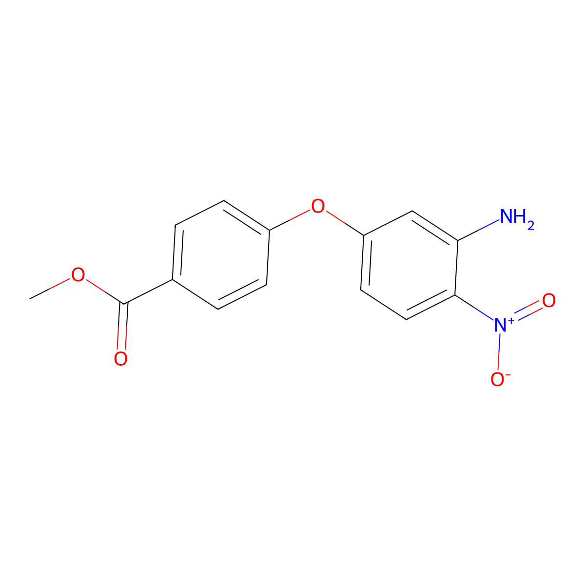 Methyl 4-(3-amino-4-nitrophenoxy)benzoate molecular structure, CAS 439095-28-0