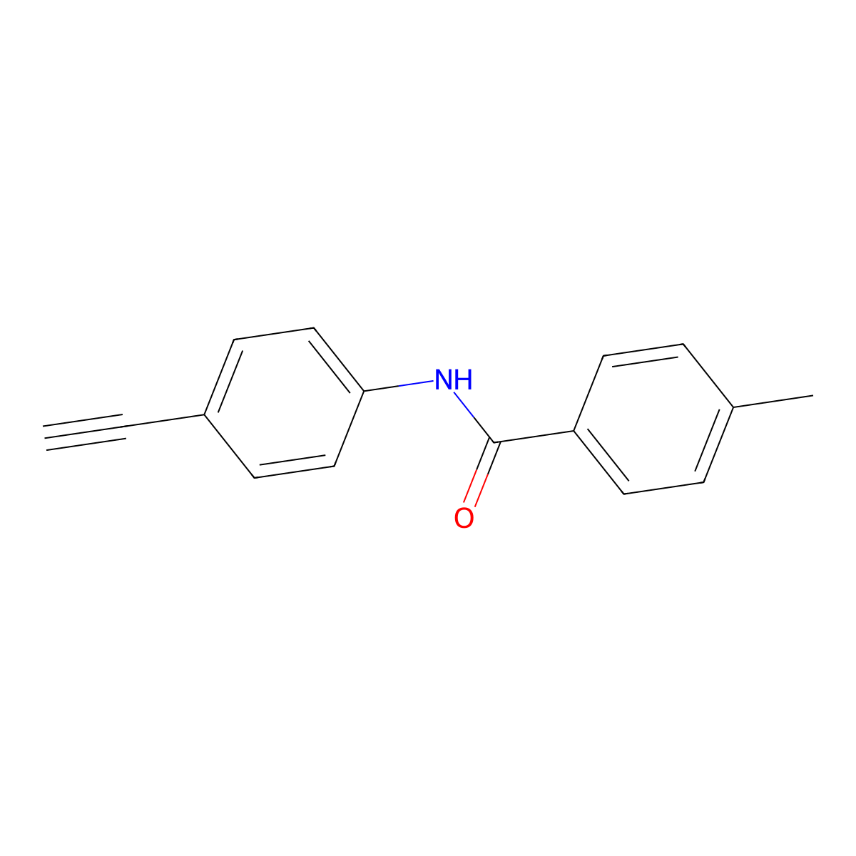 N-(4-ethynylphenyl)-4-methylbenzamide molecular structure, CAS 439095-39-3