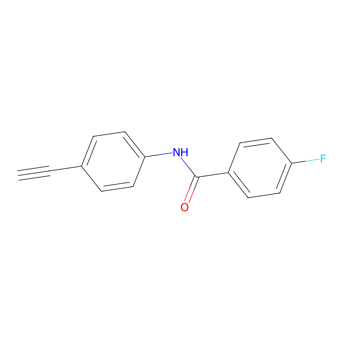 N-(4-ethynylphenyl)-4-fluorobenzamide molecular structure, CAS 439095-42-8
