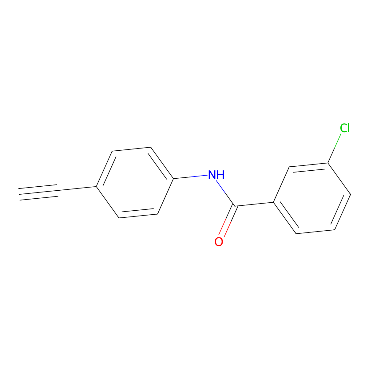 3-chloro-N-(4-ethynylphenyl)benzamide molecular structure, CAS 439095-44-0