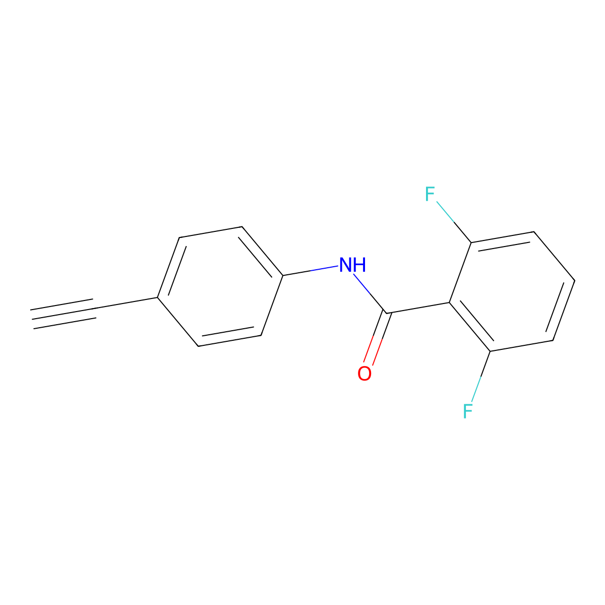 N-(4-ethynylphenyl)-2,6-difluorobenzamide molecular structure, CAS 439095-46-2