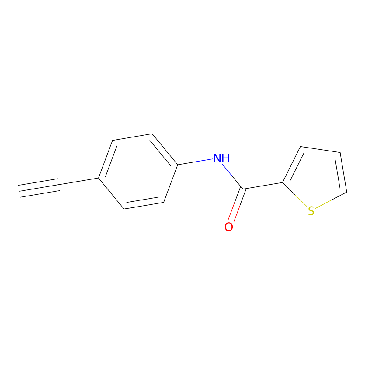 N-(4-ethynylphenyl)thiophene-2-carboxamide molecular structure, CAS 439095-49-5