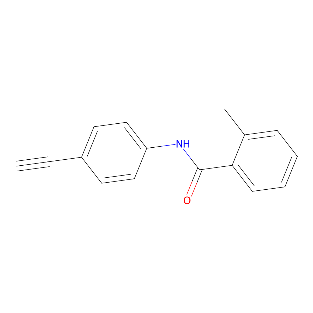 N-(4-ethynylphenyl)-2-methylbenzamide molecular structure, CAS 439095-51-9