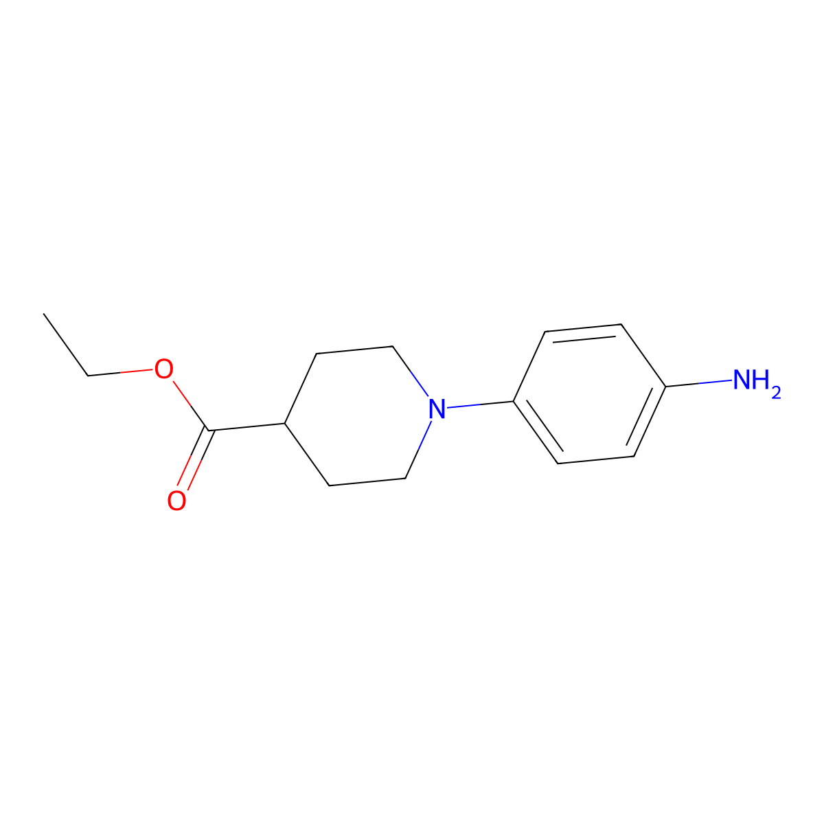 1-(4-Amino-phenyl)-piperidine-4-carboxylic acid ethyl ester molecular structure, CAS 439095-52-0