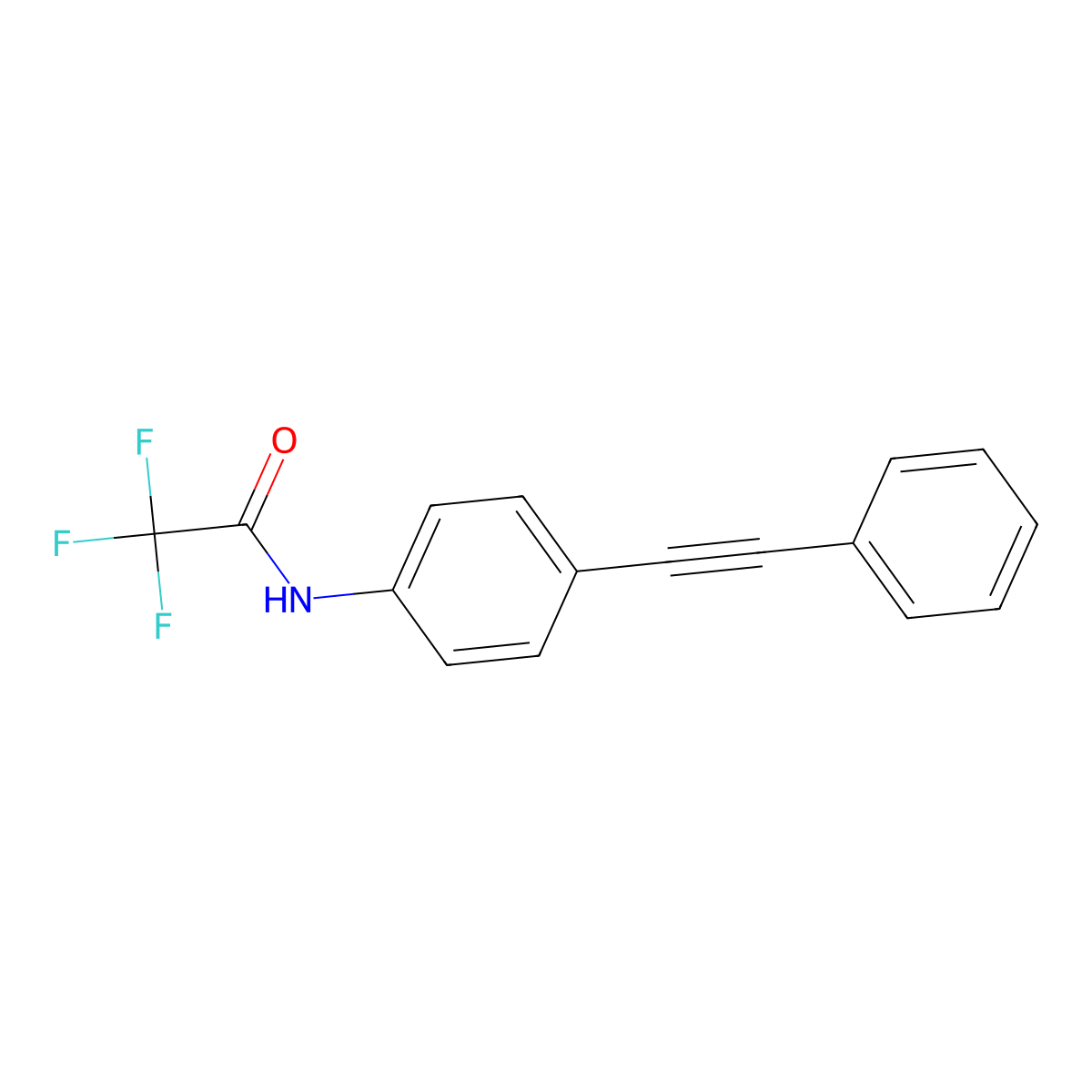 2,2,2-trifluoro-N-[4-(2-phenylethynyl)phenyl]acetamide molecular structure, CAS 439095-53-1