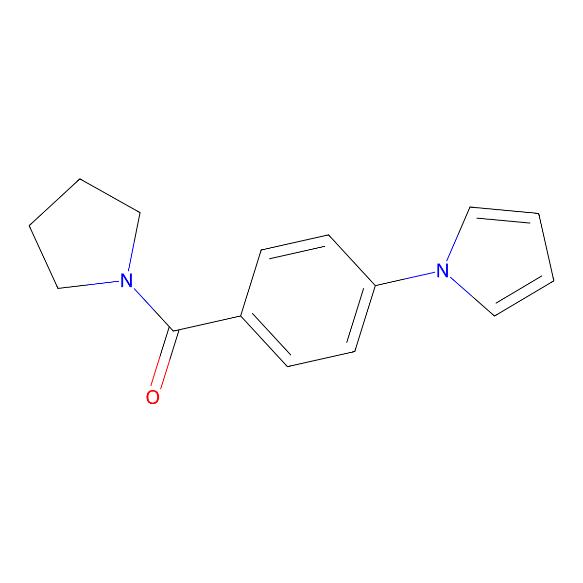 1-pyrrolidinyl[4-(1H-pyrrol-1-yl)phenyl]methanone molecular structure, CAS 439095-59-7