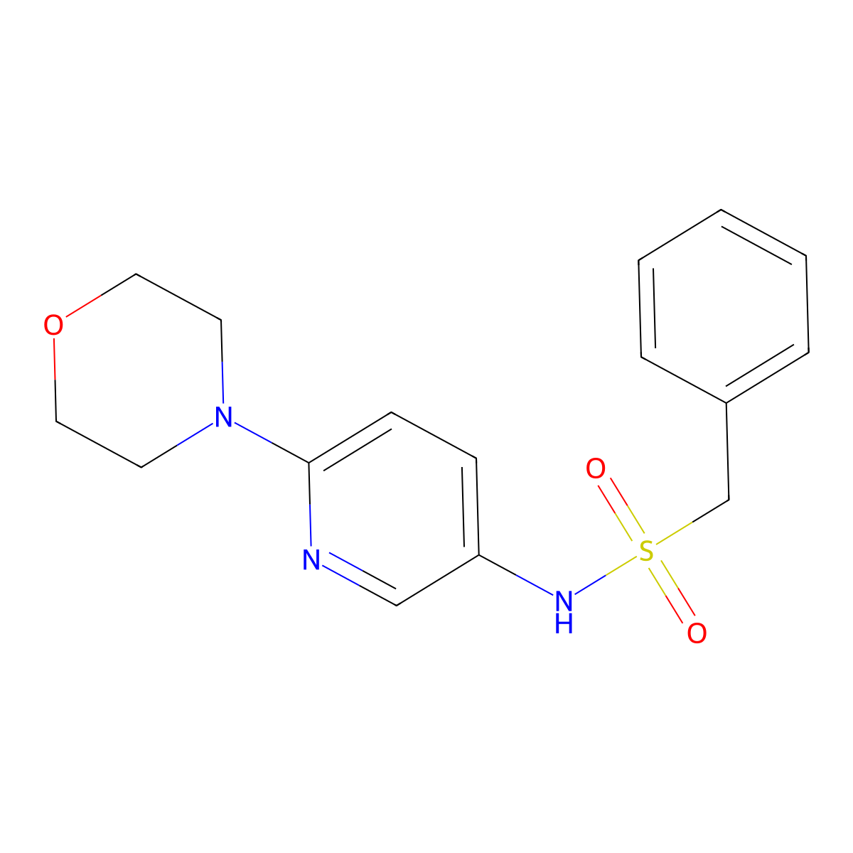 N-(6-morpholino-3-pyridinyl)(phenyl)methanesulfonamide molecular structure, CAS 439095-82-6