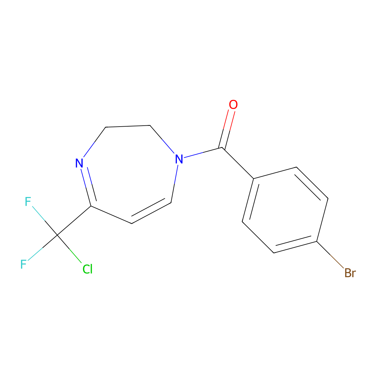 (4-bromophenyl){5-[chloro(difluoro)methyl]-2,3-dihydro-1H-1,4-diazepin-1-yl}methanone molecular structure, CAS 439096-55-6