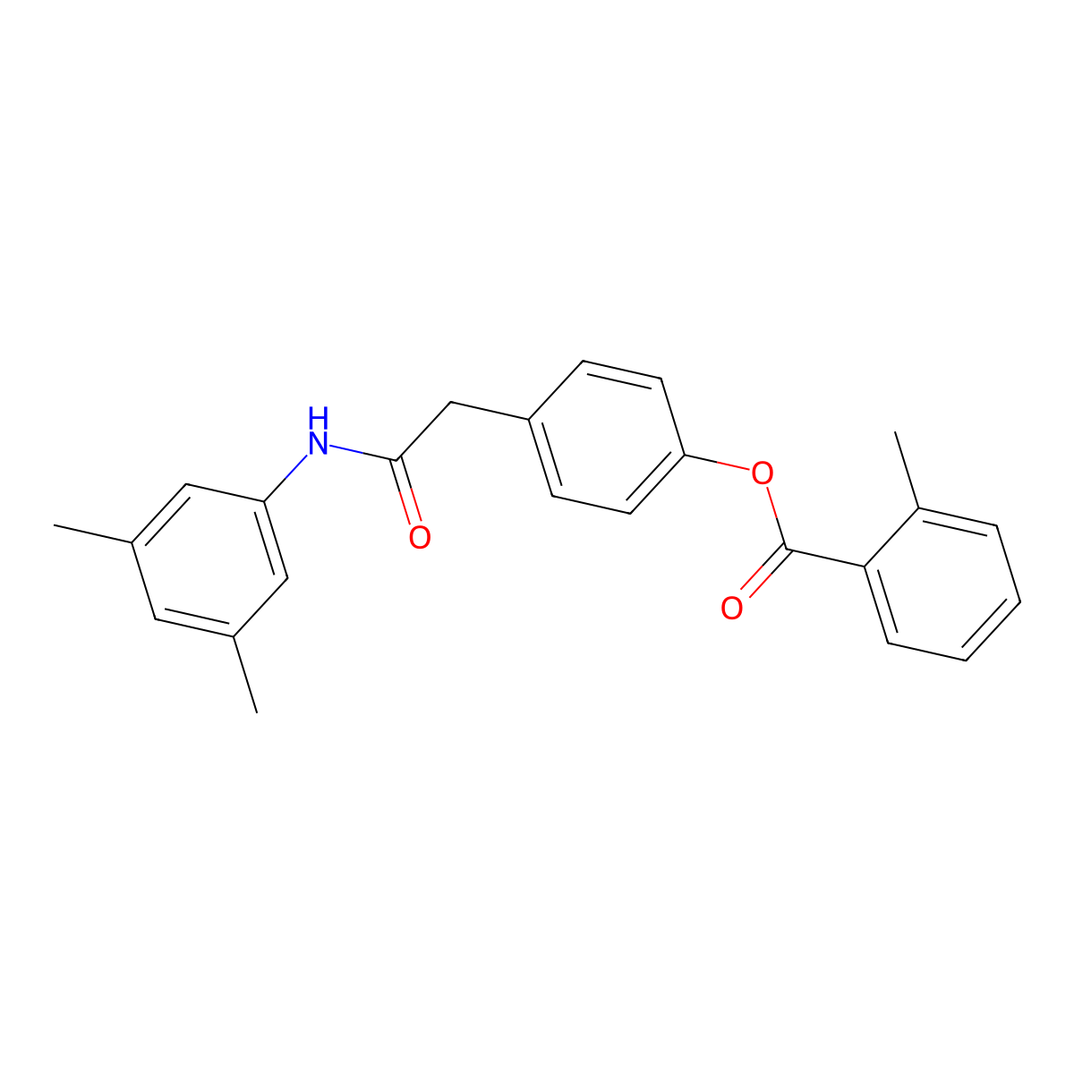 4-[2-(3,5-Dimethylanilino)-2-oxoethyl]phenyl 2-methylbenzenecarboxylate molecular structure, CAS 439096-79-4