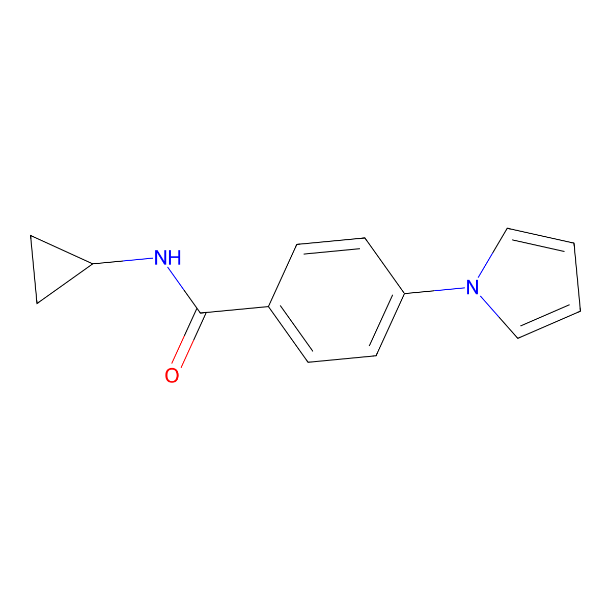 N-cyclopropyl-4-(1H-pyrrol-1-yl)benzamide molecular structure, CAS 439097-46-8