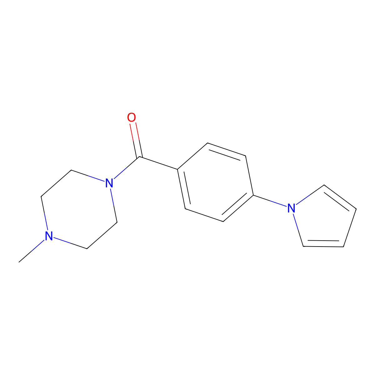 (4-methylpiperazino)[4-(1H-pyrrol-1-yl)phenyl]methanone molecular structure, CAS 439097-47-9