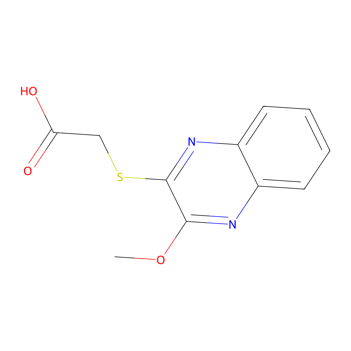 [(3-Methoxyquinoxalin-2-yl)sulfanyl]acetic acid molecular structure, CAS 439106-62-4