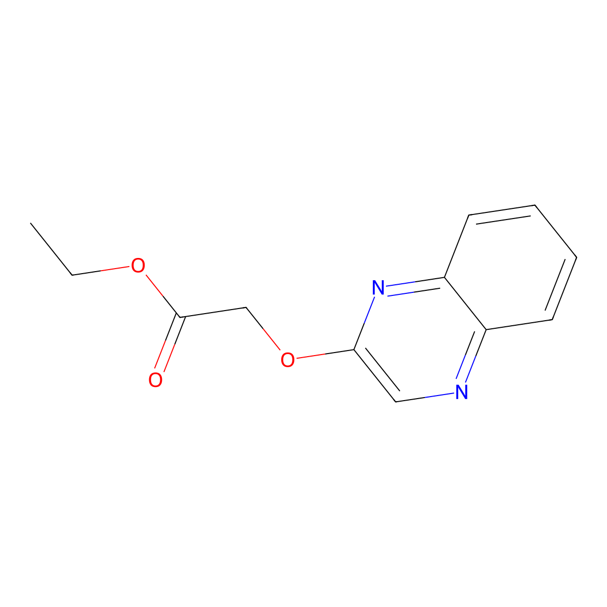 Ethyl 2-(2-quinoxalinyloxy)acetate molecular structure, CAS 439106-63-5