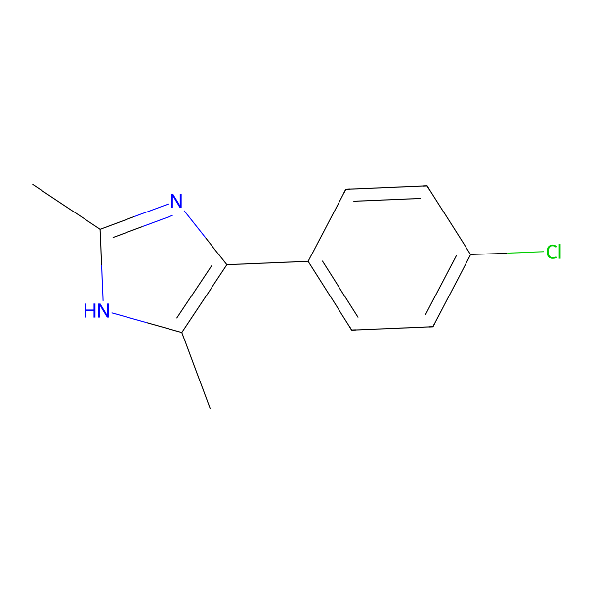 4-(4-chlorophenyl)-2,5-dimethyl-1H-imidazole molecular structure, CAS 439106-68-0