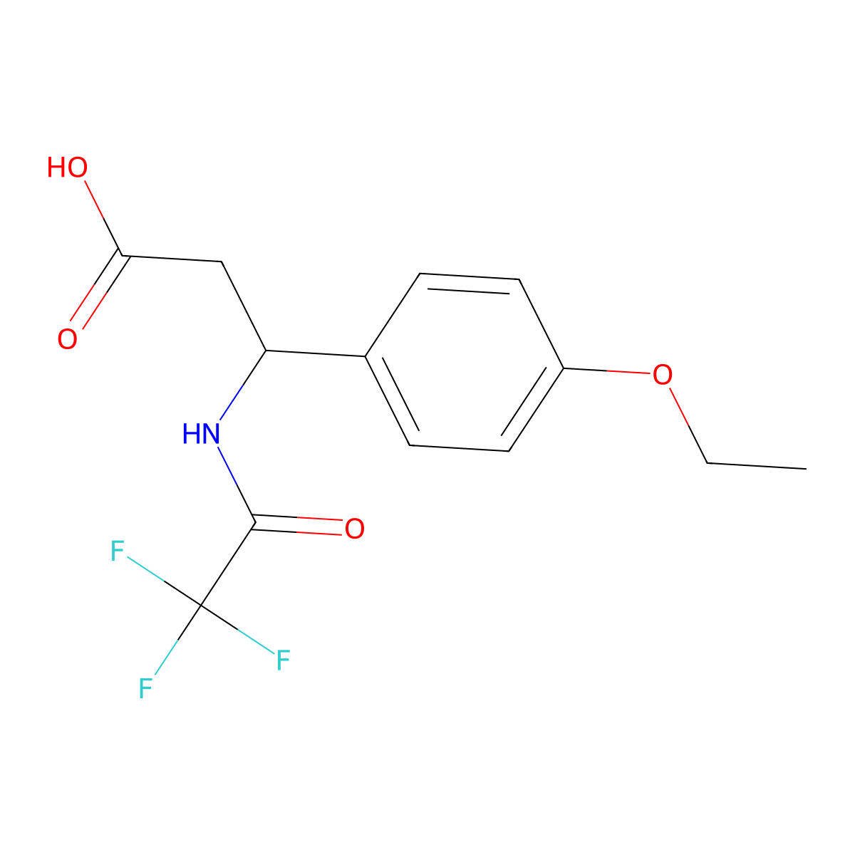 3-(4-ethoxyphenyl)-3-[(2,2,2-trifluoroacetyl)amino]propanoic Acid molecular structure, CAS 439107-55-8