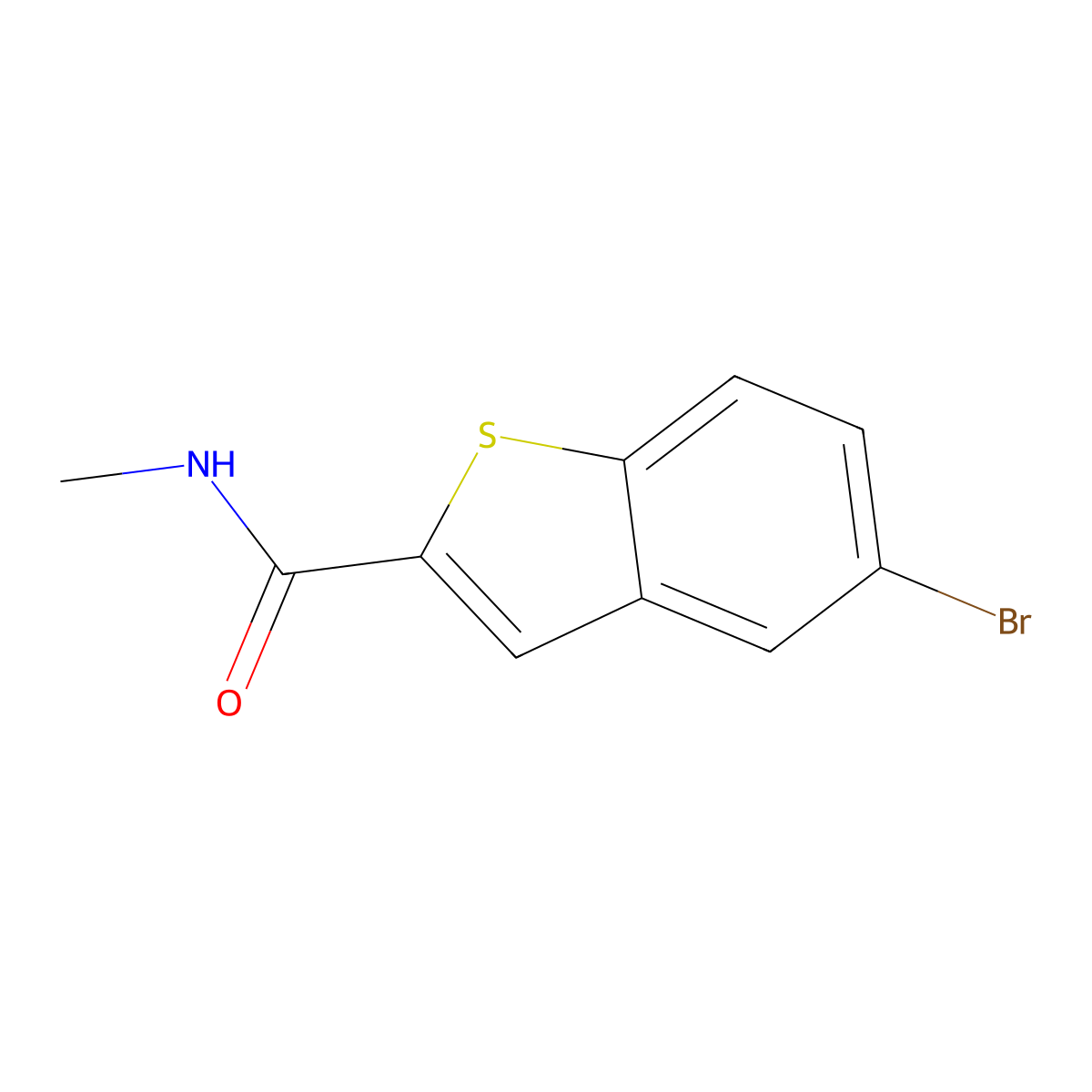 5-bromo-N-methyl-1-benzothiophene-2-carboxamide molecular structure, CAS 439107-97-8
