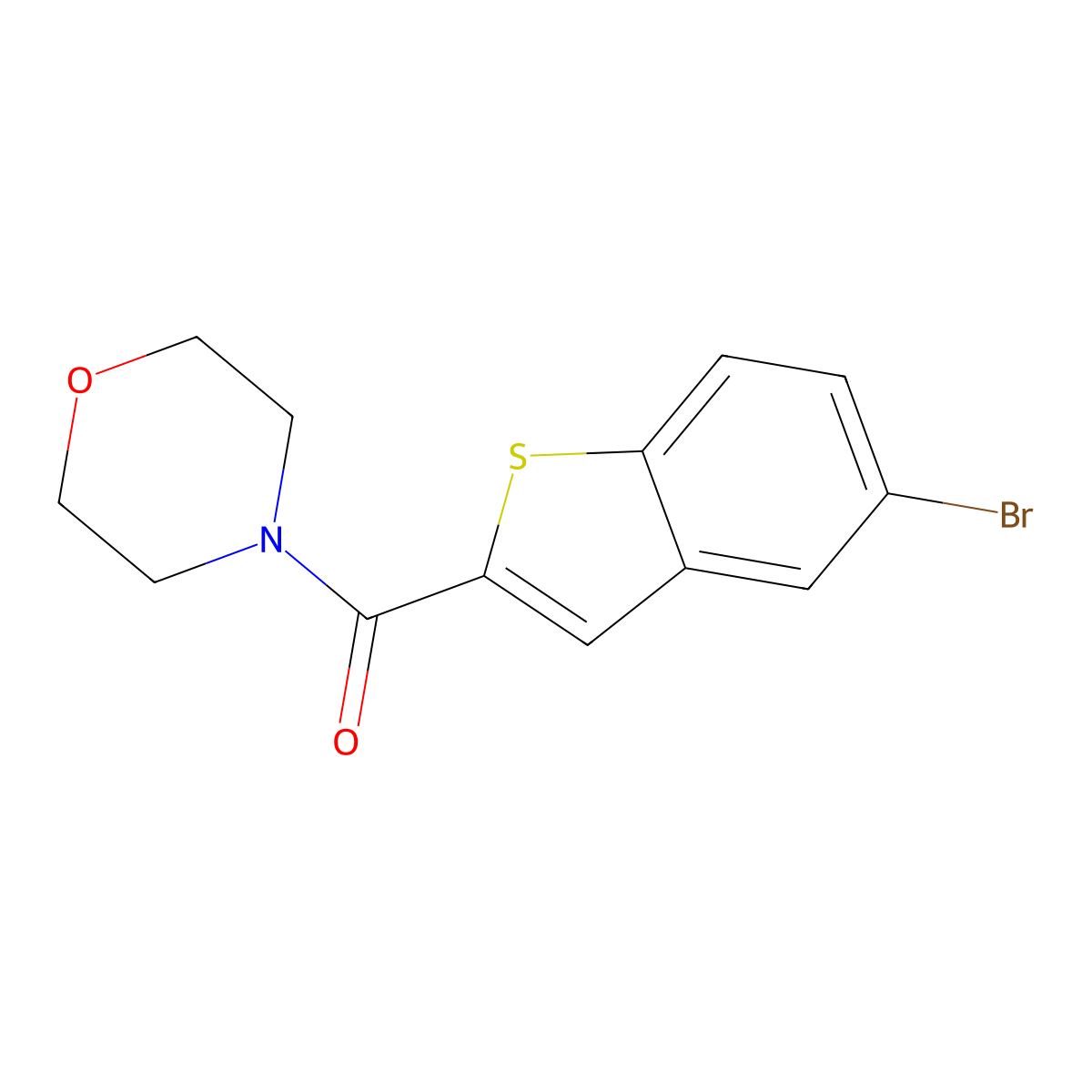 (5-Bromo-1-benzothiophen-2-yl)(morpholino)methanone molecular structure, CAS 439107-98-9