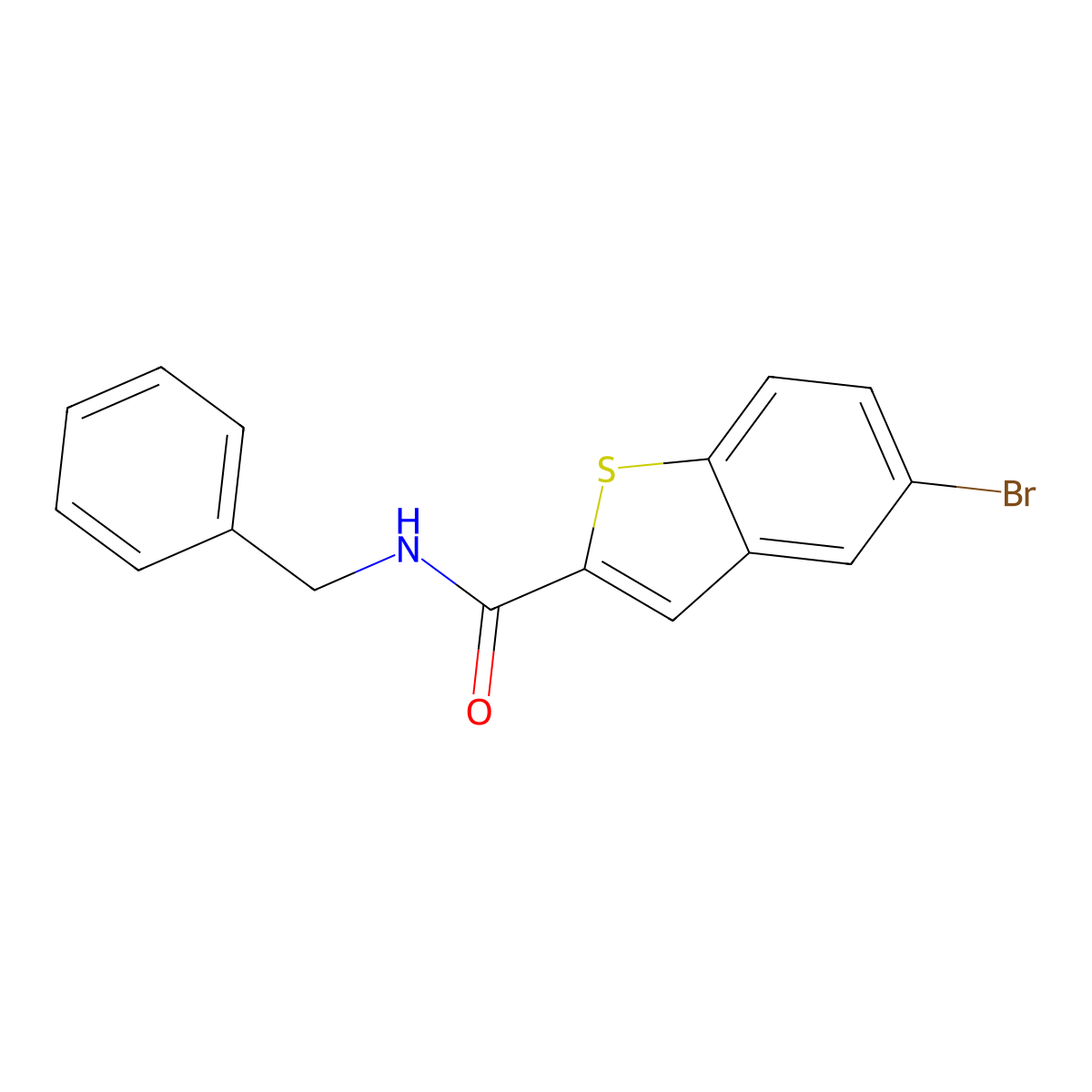 N-benzyl-5-bromo-1-benzothiophene-2-carboxamide molecular structure, CAS 439108-01-7