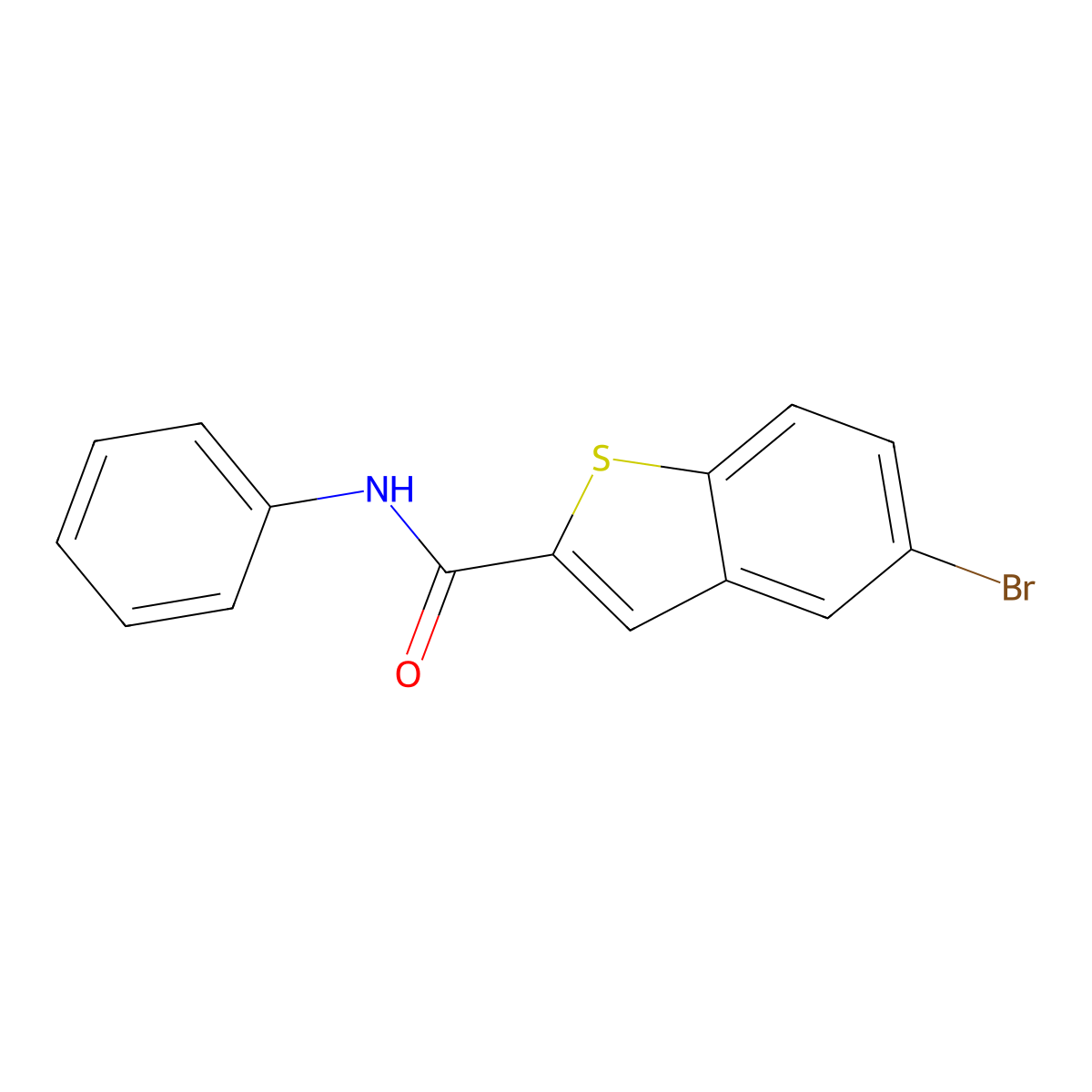 5-bromo-N-phenyl-1-benzothiophene-2-carboxamide molecular structure, CAS 439108-03-9
