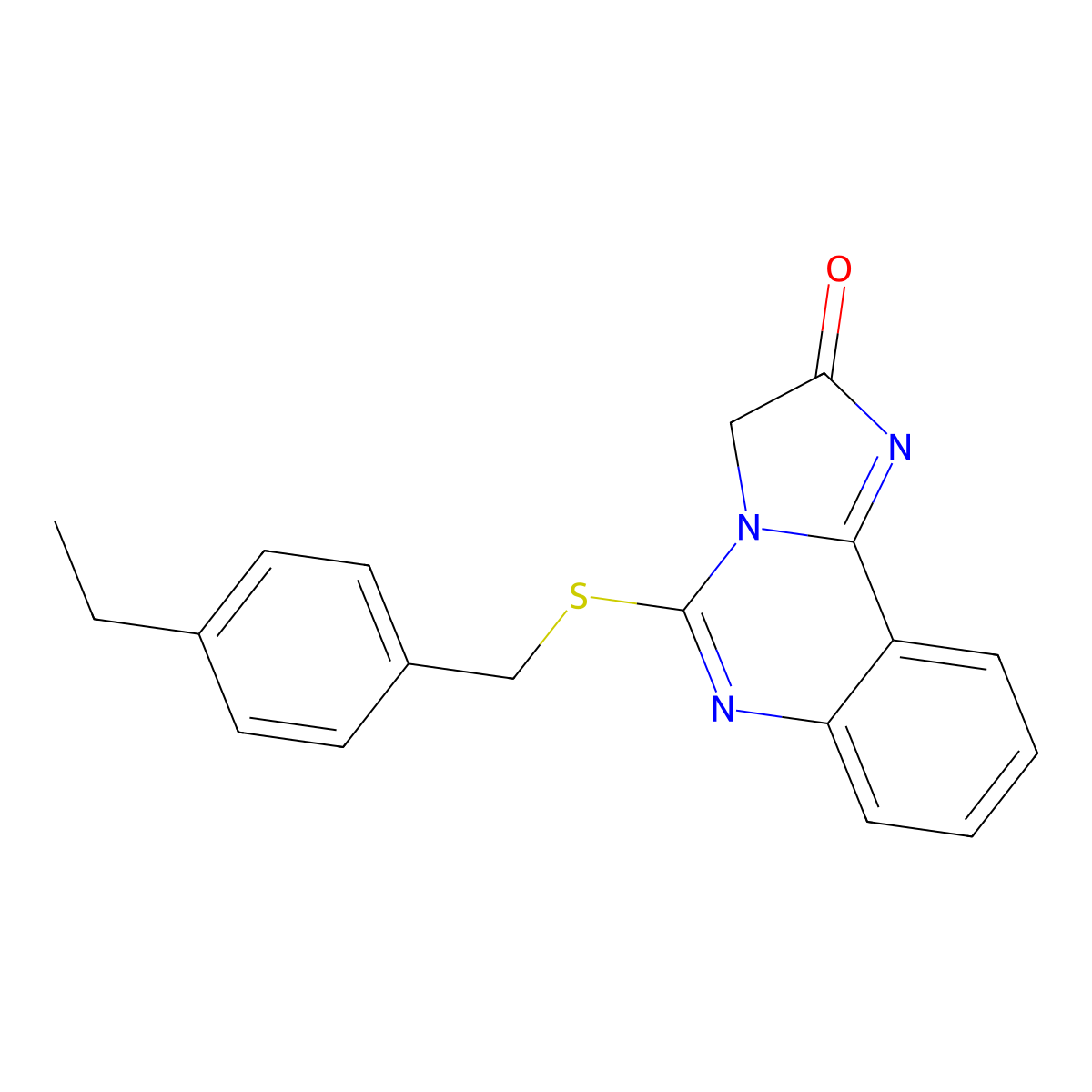 5-[(4-ethylbenzyl)sulfanyl]imidazo[1,2-c]quinazolin-2(3H)-one molecular structure, CAS 439108-22-2