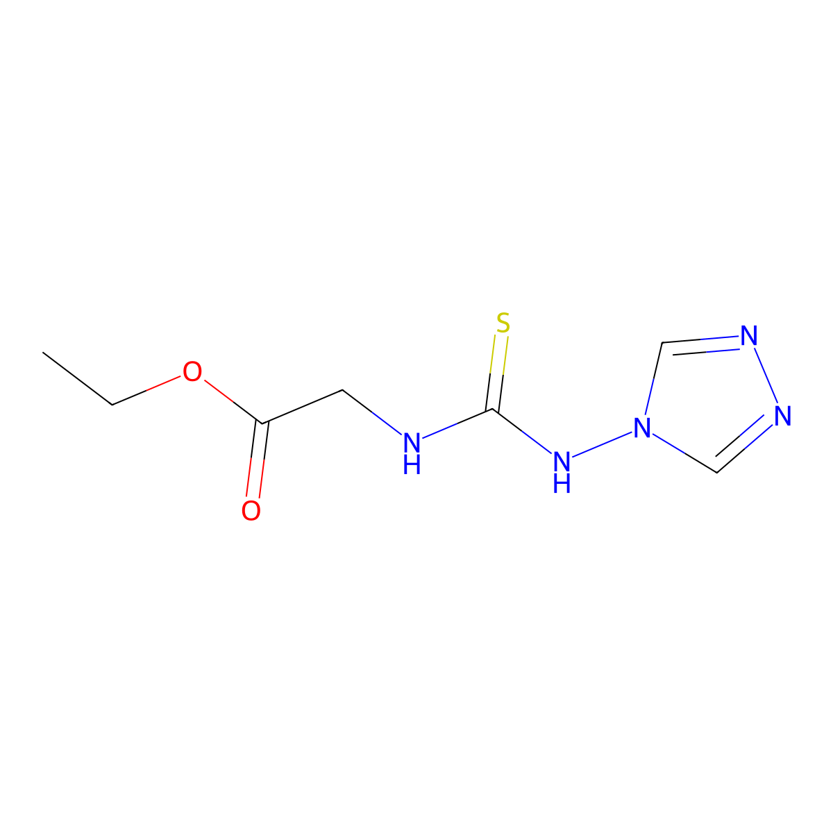 ethyl 2-{[(4H-1,2,4-triazol-4-ylamino)carbothioyl]amino}acetate molecular structure, CAS 439108-24-4