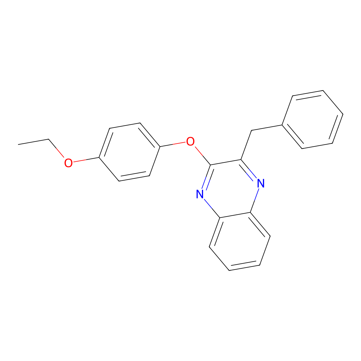 2-Benzyl-3-(4-ethoxyphenoxy)quinoxaline molecular structure, CAS 439108-37-9