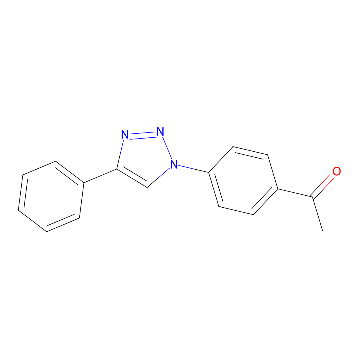 1-[4-(4-phenyl-1H-1,2,3-triazol-1-yl)phenyl]-1-ethanone molecular structure, CAS 439108-46-0