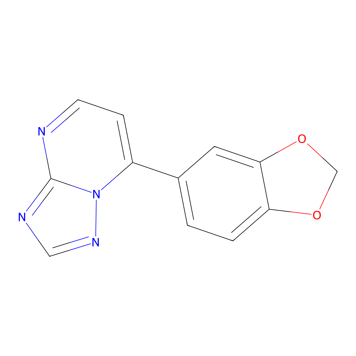 7-(1,3-Benzodioxol-5-yl)[1,2,4]triazolo[1,5-a]pyrimidine molecular structure, CAS 439108-51-7