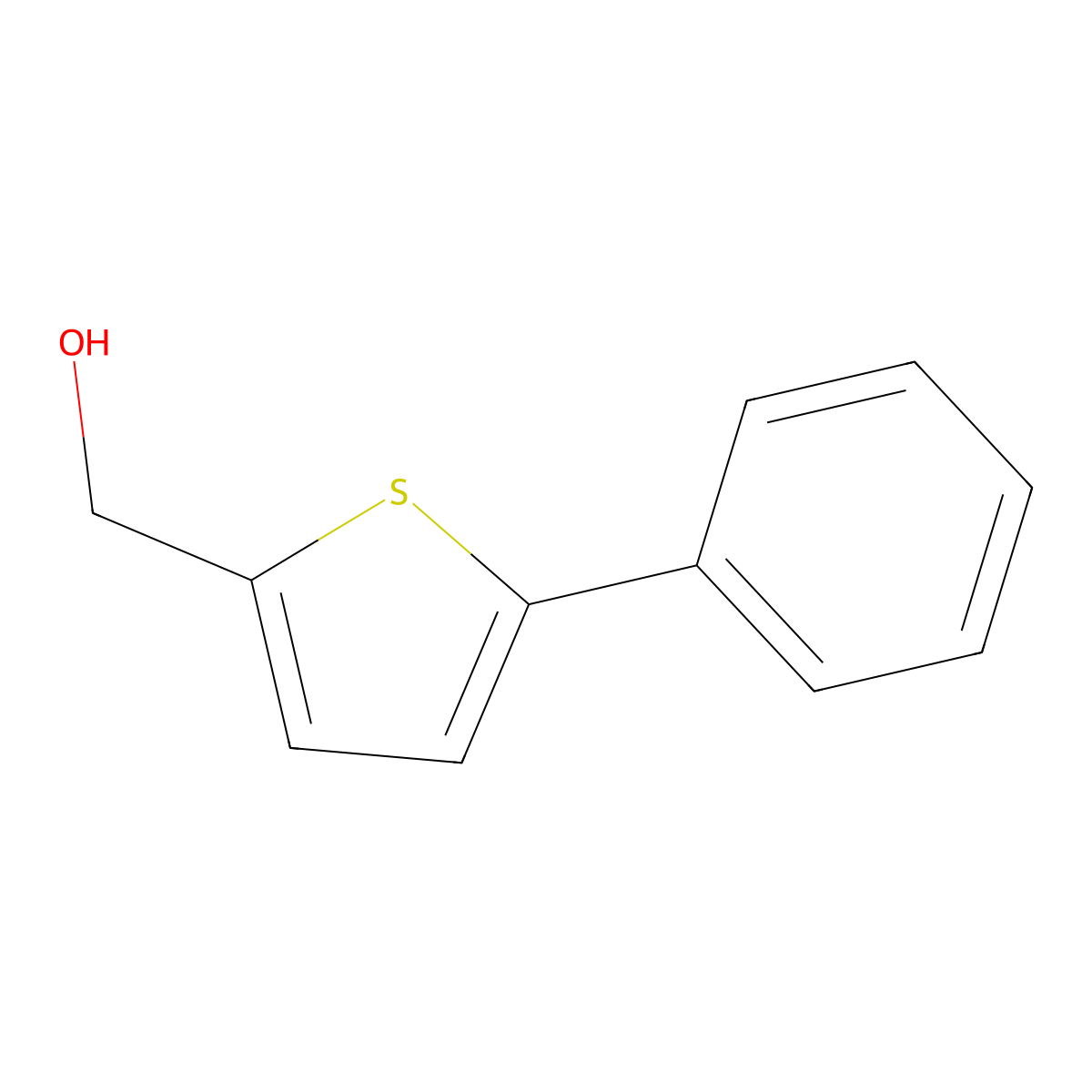 (5-Phenylthiophen-2-yl)methanol molecular structure, CAS 439108-60-8