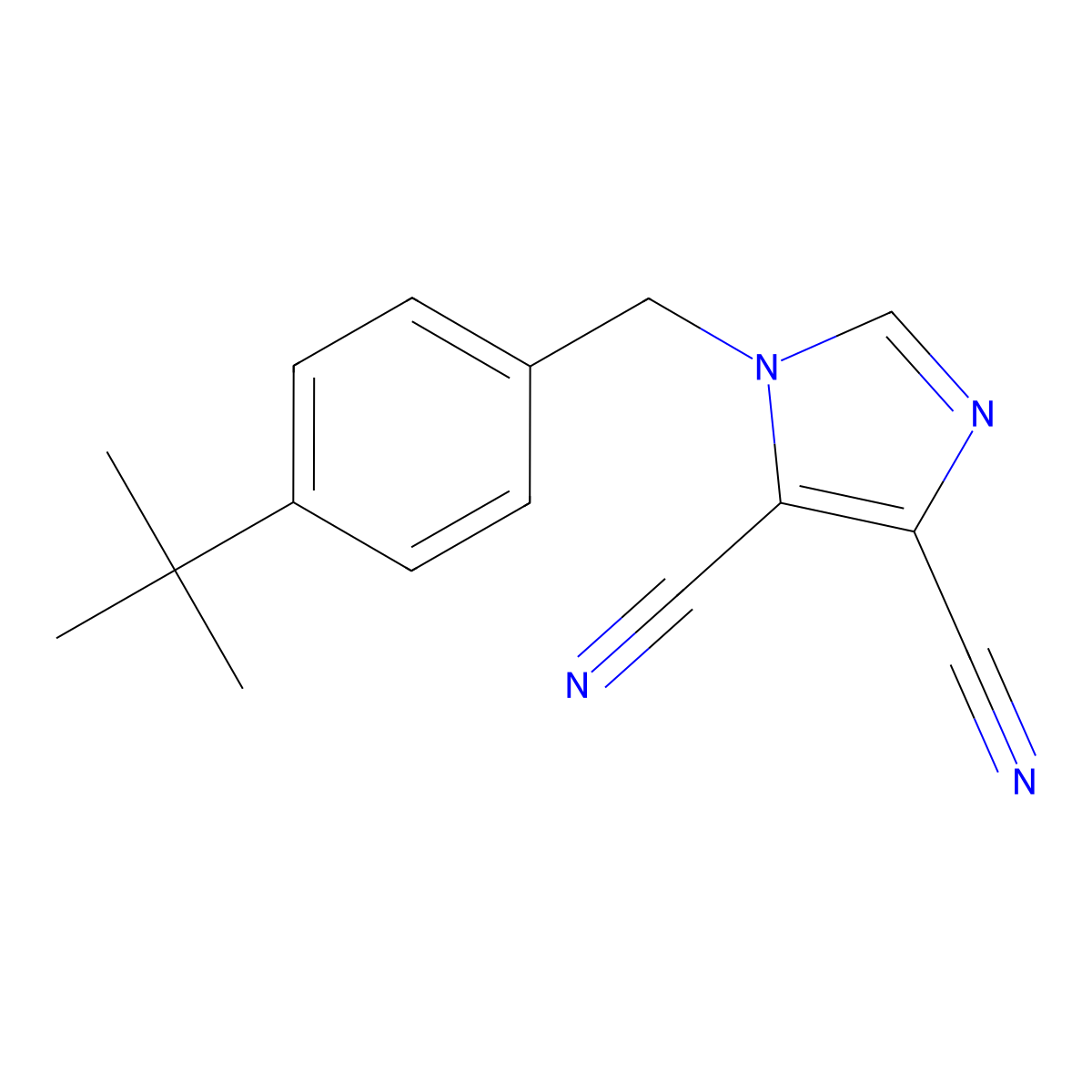 1-[4-(tert-butyl)benzyl]-1H-imidazole-4,5-dicarbonitrile molecular structure, CAS 439108-70-0