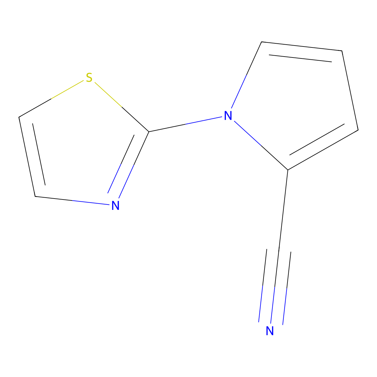 1-(1,3-thiazol-2-yl)-1H-pyrrole-2-carbonitrile molecular structure, CAS 439108-81-3