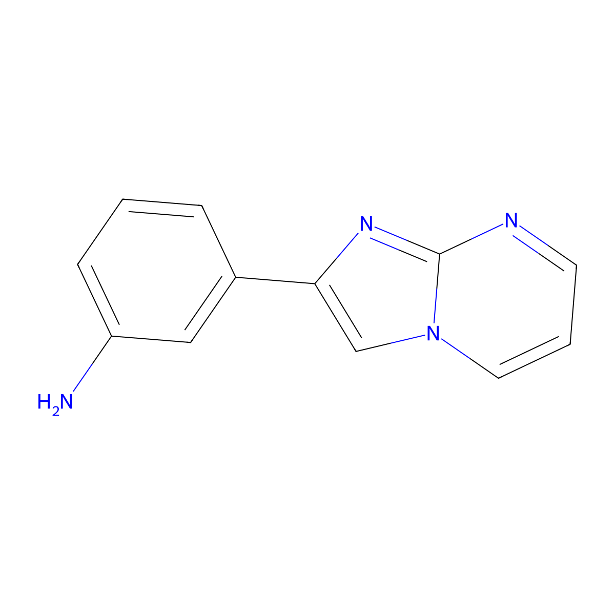 3-(Imidazo(1,2-a)pyrimidin-2-yl)aniline molecular structure, CAS 439108-84-6